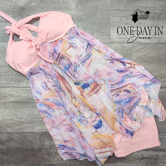 Summermae Maternity Boyshort Tankini Swimsuit Size M - Picture 1 of 4